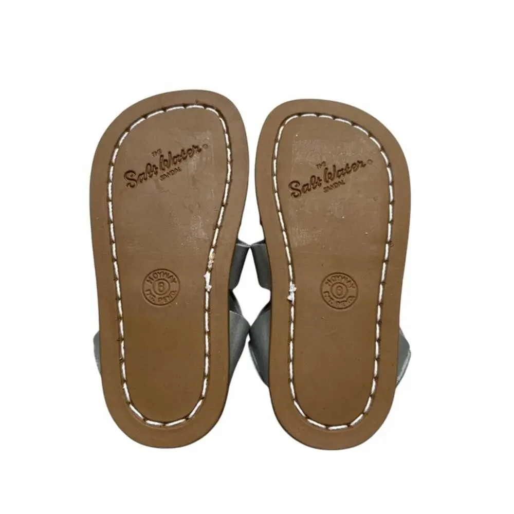 NWOT Salt Water Silver Sandals Size 6c